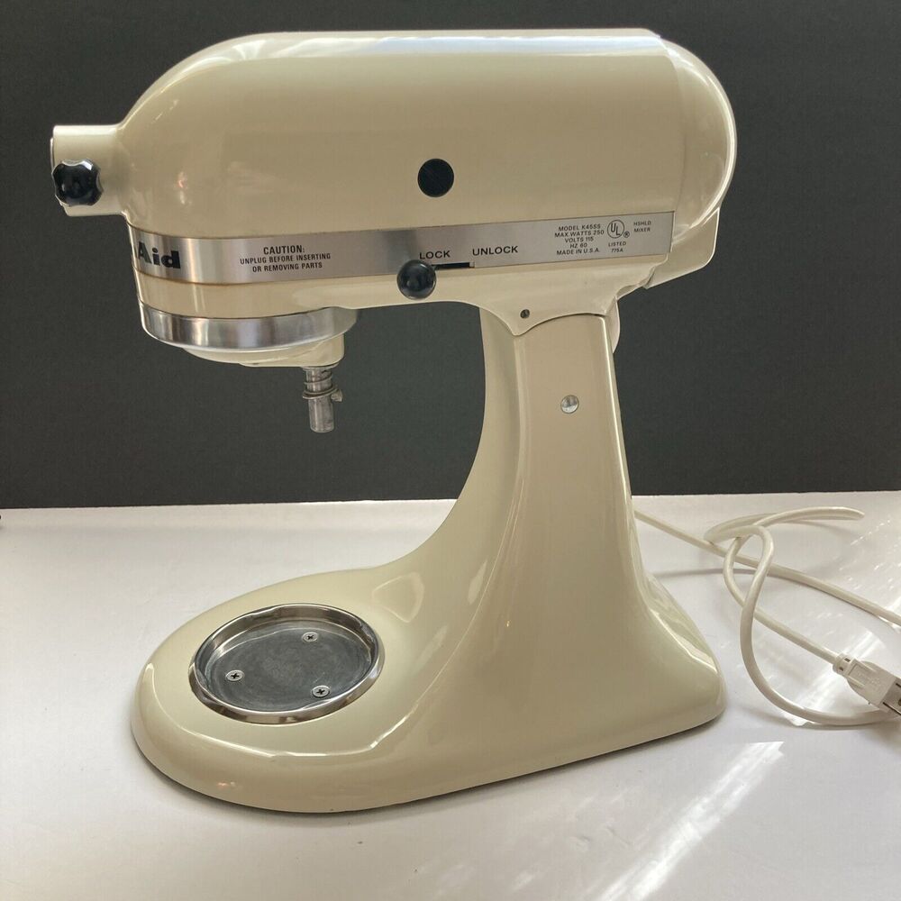Vintage KitchenAid Model K45SS Ivory/Cream Stand Mixer BASE ONLY, Tested, Works